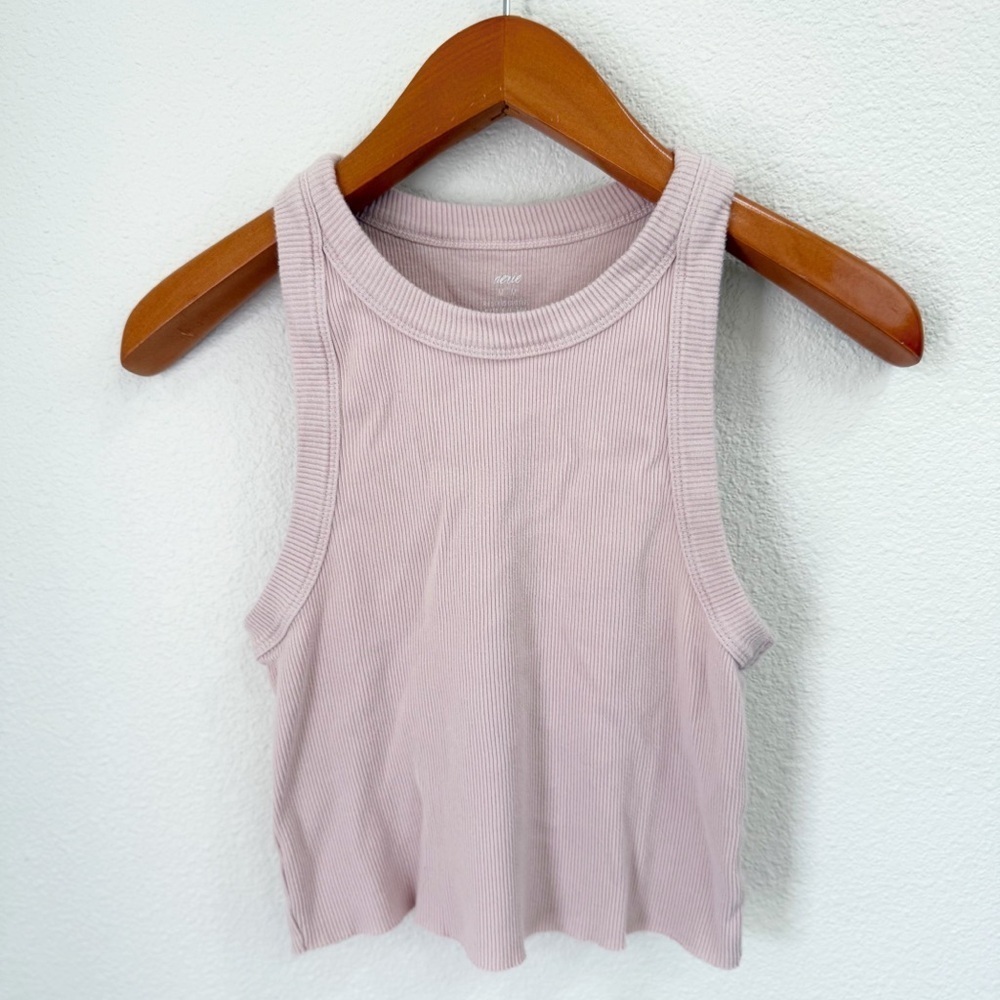 Aerie Nude Pink Ribbed Tank Top Women’s Size Medium